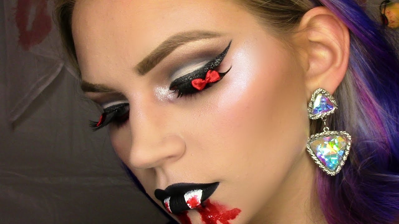 Glam Vampire Halloween Makeup Tutorial YouTube