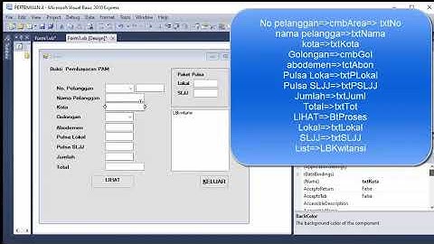 Praktikum RPL 4 - Membuat Program Sederhana Kwitansi Tagihan dengan Visual Basic 2010