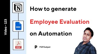 Restaurant Employee Evaluation PDF (How to create PDFs on automation using Notion Database)