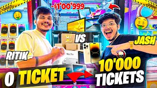 Jash Vs Ritik 😡| Golden Arcade Card 0-10,000 Tickets 😍| Claw Machine & Lottery screenshot 3