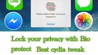 How to Locked Your Secret app and game( SMS,Messenger,line...) On Iphone 9.3.3 - Bio protect screenshot 1