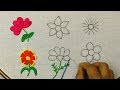 6 different embroidery flowers with 10 different stitches #StayHome #LearnWithMe #NakshiKanthaDesign