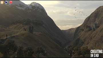 Creating large Scale Photo real C.G environment in C4D.