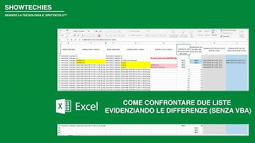 Excel: Come confrontare due liste (salvataggi, fatture, indirizzi etc) evidenziando le differenze