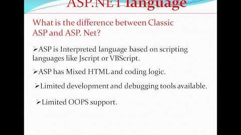ASP.NET INTERVIEW QUESTIONS AND ANSWERS | WHAT IS THE DIFFERENCE BETWEEN CLASSIC ASP AND ASP.NET?
