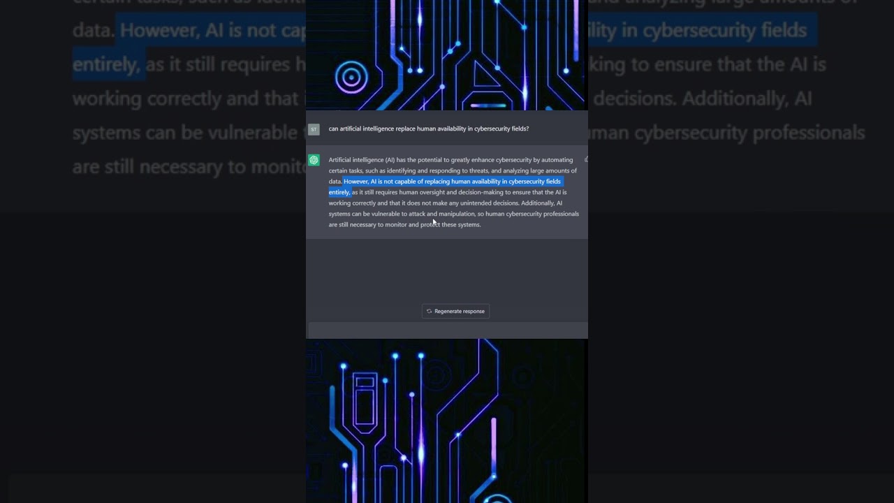 cybersecurity vs AI | ChatGpt 