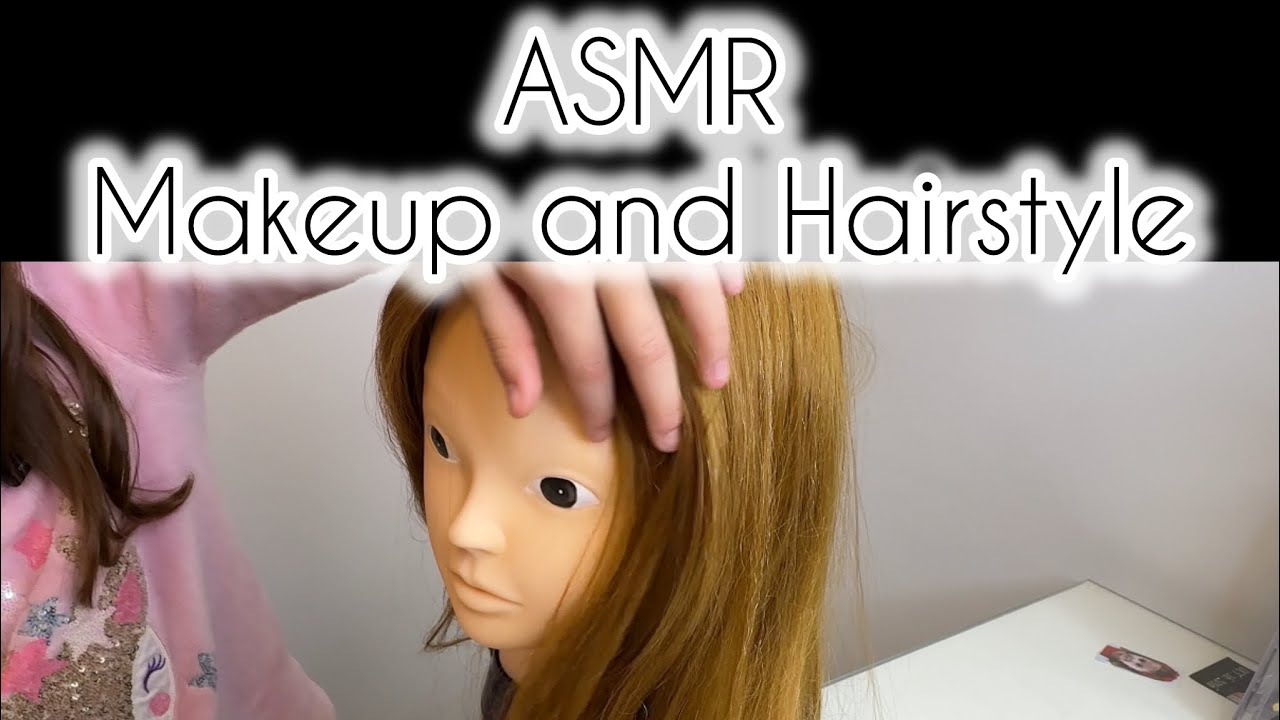 ASMR Makeup & Hairstyle on Mannequin (Whisper)
