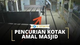 Video Detik-detik Seorang Pria Curi Kotak Amal Masjid, Isi Berkisar Rp100 Ribu