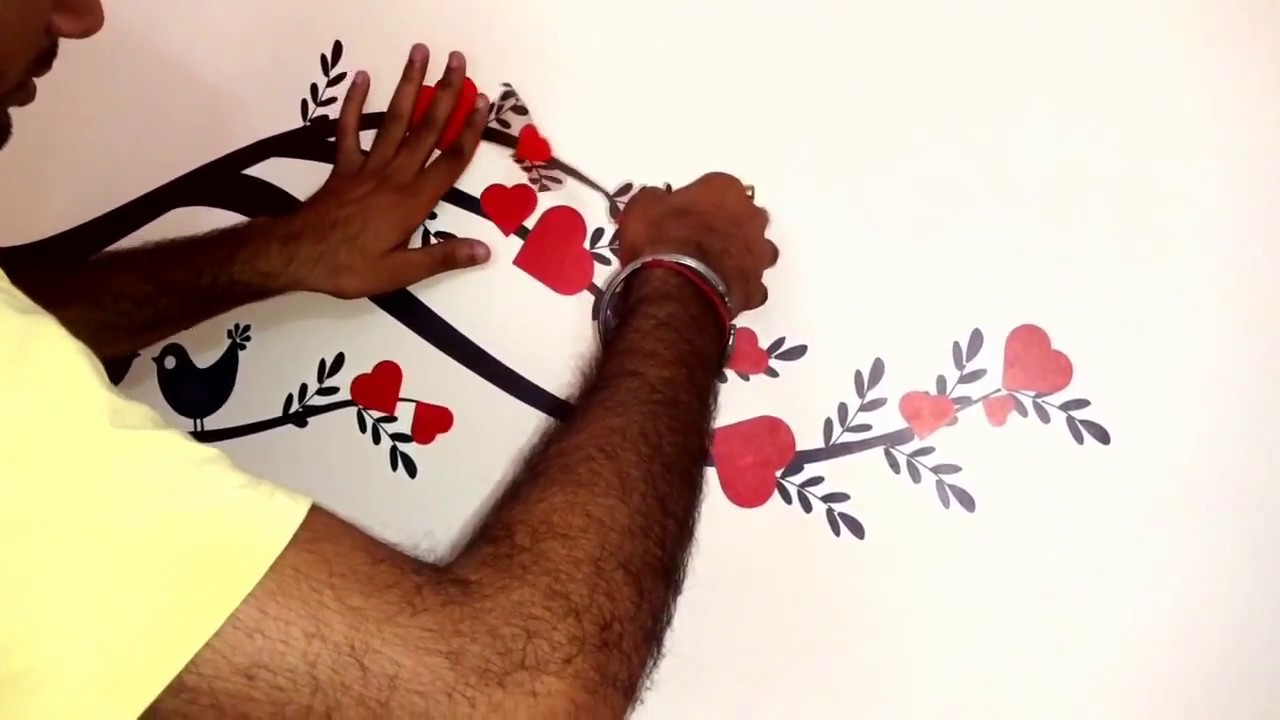 How to Apply Wall Stickers on The Wall (Self) Best and easy to remove