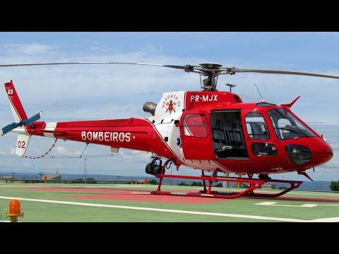 Airbus Helicopters AS350 do Bombeiros | Fire Helicopter Take Off | Rescue Helicopter Military #2