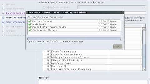 Running Oracle Repository Creation Utility (RCU) for OAM