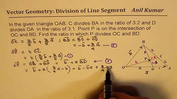 Vector Geometry 3:1 and 3:2 Triangle Side internal division GCSE IB Mathematics