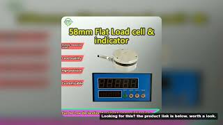 BENGBUZZYQ Load Cell 58mm Flat Sensor 10kg�5t with Digital 5-Digit Indicator, 1.0�2.0mV/V IP66 Alloy