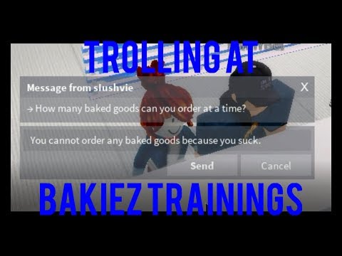 TROLLING AT BAKIEZ BAKERY TRAININGS ON ROBLOX