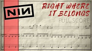 Nine Inch Nails - Right Where It Belongs (full score)