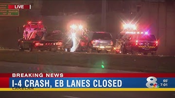 Man arrested after fatal, wrong-way crash in Polk closes portion of I-4