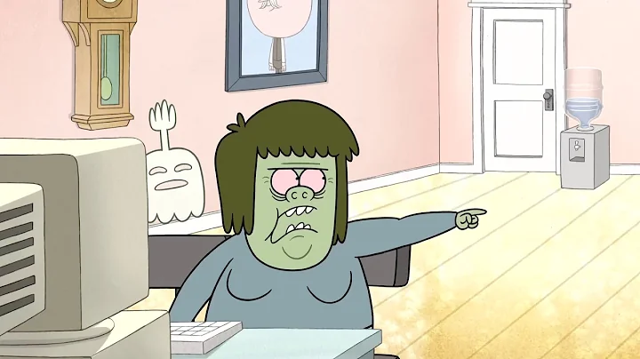 Regular Show - Muscle Man And Mordecai Fight Over A Computer