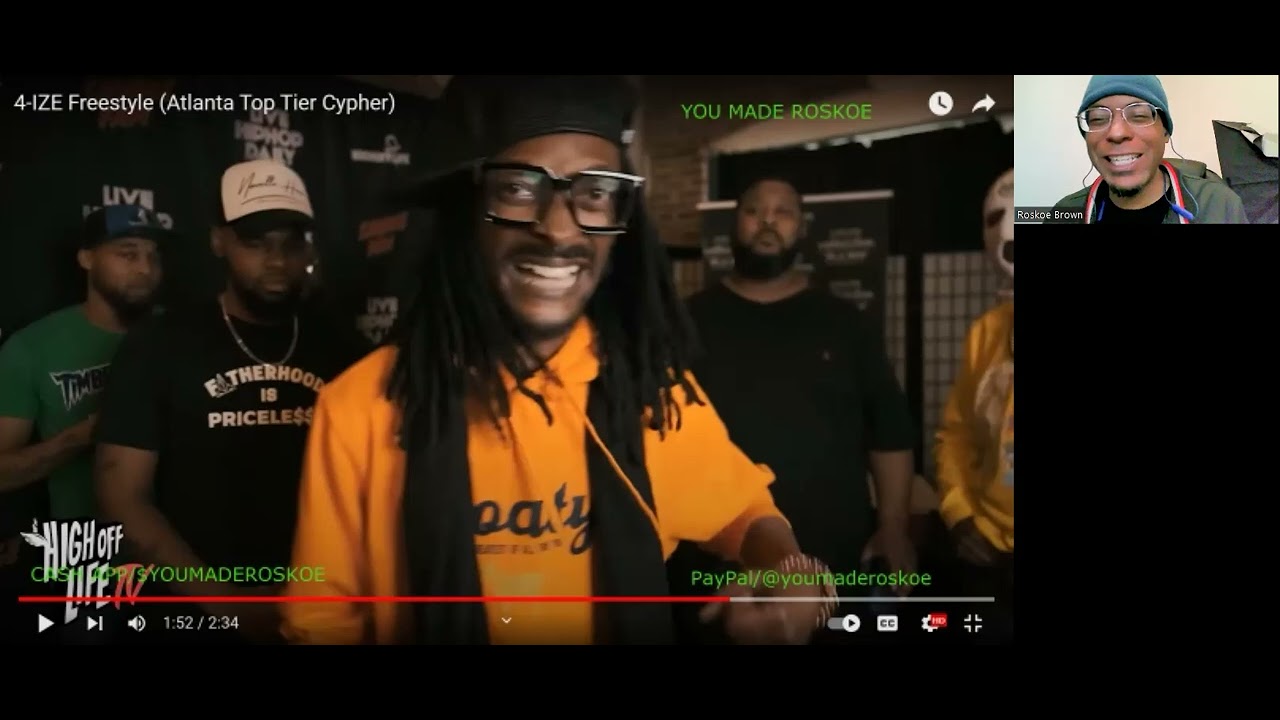 4 Ize Rapper 4-IZE Freestyle (Atlanta Top Tier Cypher) Reaction #4ize #reactions # ...