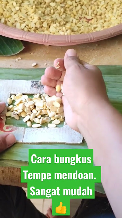 Cetak tempe mendoan pake daun pisang ||indonesianfood #tempemendoan #carabungkustempemendoan