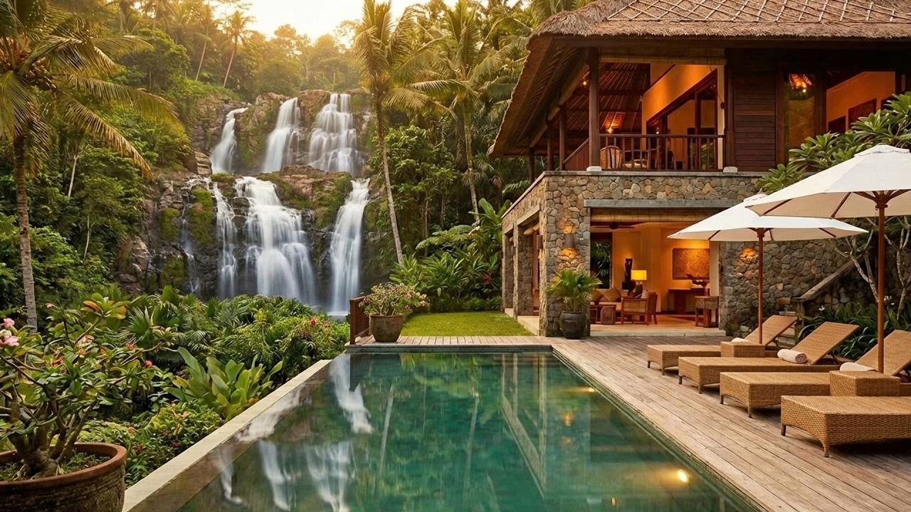 Tranquil Spring Morning 🌸 Waterfall & Birdsong White Noise for Deep Focus and Calm