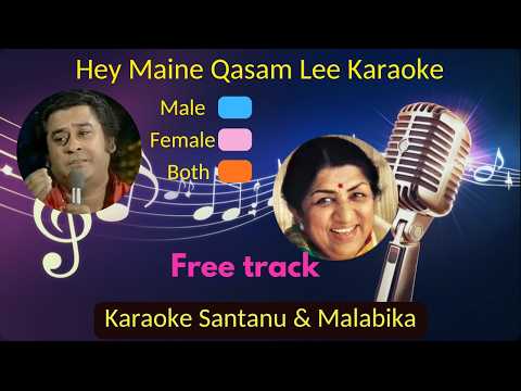 Hey Maine Qasam Lee Karaoke with Scrolling Lyrics | हे मैंने क़सम ली कराओके