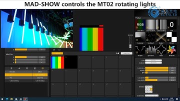 MAD-SHOW controls the MT02 rotating lights