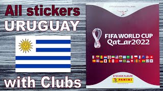 Complete URUGUAY stickers in Panini FIFA World Cup Album 