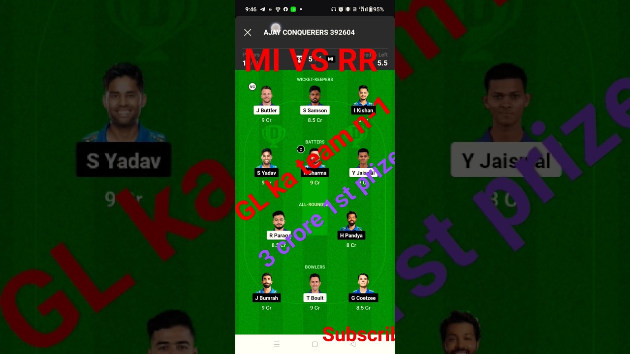 MI VS RR GL team n-1 
