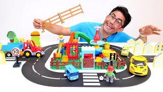 Lego Duplo. Oyun blokları ile çocuklar için Nail Baba oyun parkı yapıyor! Eğitici video Resimi