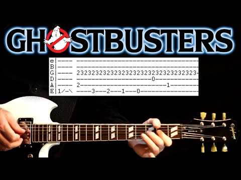 Ghostbusters Theme Guitar Lesson / Guitar Tabs / Guitar Chords / Guitar Cover Ray Parker Jr
