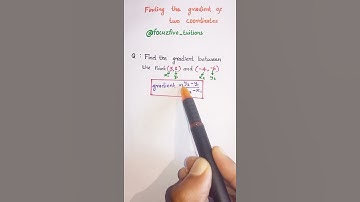 #shorts finding the gradient of two coordinates