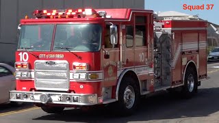 San Diego Fire E10 Responding (x3)