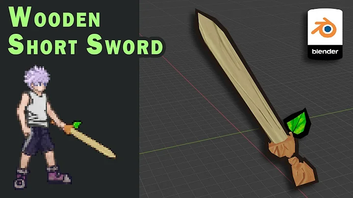 Wooden Short Sword - 3D Weapon Modeling | Blender Timelapse (Project Island on Unity)