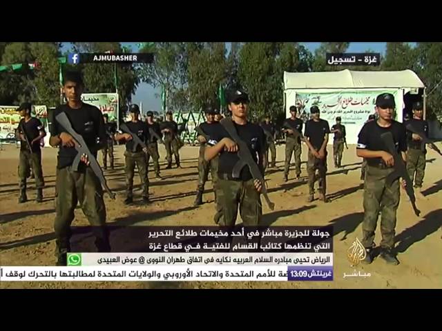 جولة للجزيرة مياشر في أحد مخيمات طلائع التحرير التي تنظمها كتائب القسام