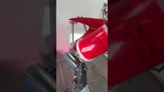 Stunning Red Fender Paint Job In Auto Body Painting Booth #Car #Paint #Paintlife #Autobody #Painting