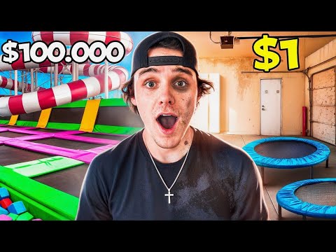 I Tested $1 Vs $100,000 Trampoline Park!