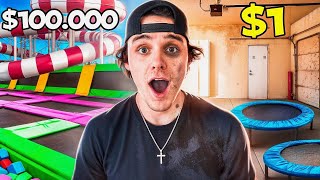 I Tested $1 Vs $100,000 Trampoline Park!