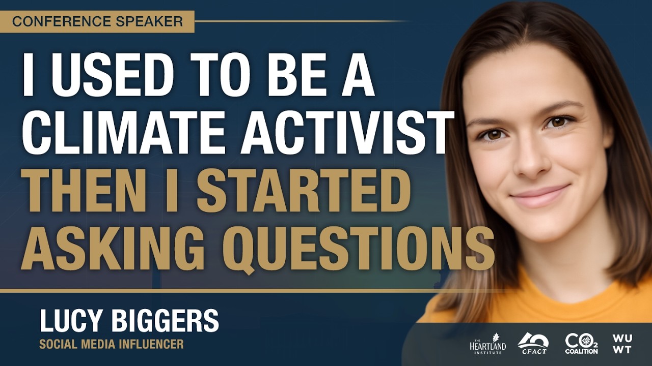 For years, Lucy Biggers helped push climate activism to millions of people online. She attended protests, promoted environmental campaigns, worked in left-wing media, and believed she was on the right side of history.

Then she started noticing contradictions.
In this candid presentation, Biggers shares how COVID, groupthink, social pressure, and a growing list of unanswered questions led her to rethink everything she thought she knew about climate change, activism, and the media.

This isn't a story about changing political parties. It's a story about changing your mind.