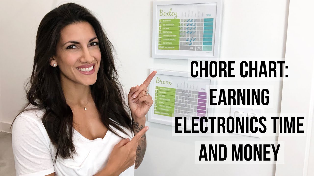 Chore Chart for Kids | Earning Electronics Time | Earning Money - YouTube