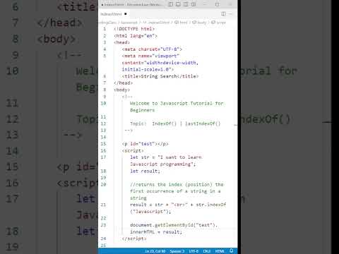 Using indexOf() | JS Basics #fyp #foryou #follow #trending #viral #subscribe #shorts