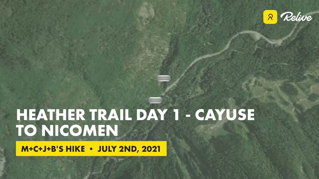 Heather Trail day 1 - Cayuse Flats to Nicomen Lake