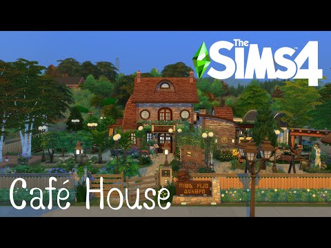 The Sims4 Cafe house & Restaurant [Stop Motion Build NO CC + House Tour]