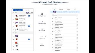 My final NY Giants 2025 Mock draft via simulator