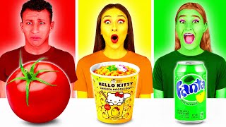 Food of The Same Colors Challenge | Funny Food Situations screenshot 5