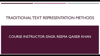 NLP-Traditional text representation methods