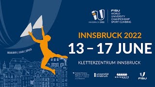 Fisu 2022 World University Championship Sport Climbing In Innsbruck