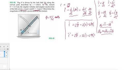 Problem F12-35 Dynamics Hibbeler 13th (Chapter 12)