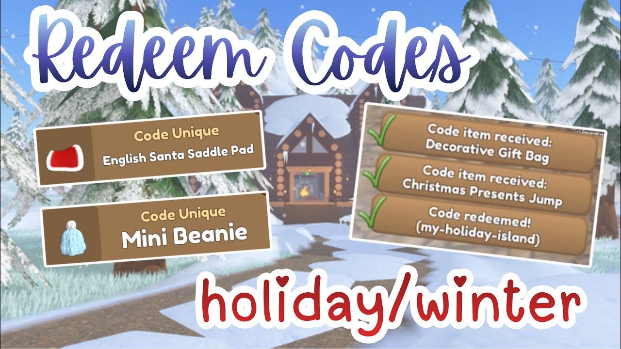 Winter/Holiday CODES to Redeem! Free Items/Accessories! 🎁 | Wild Horse ...