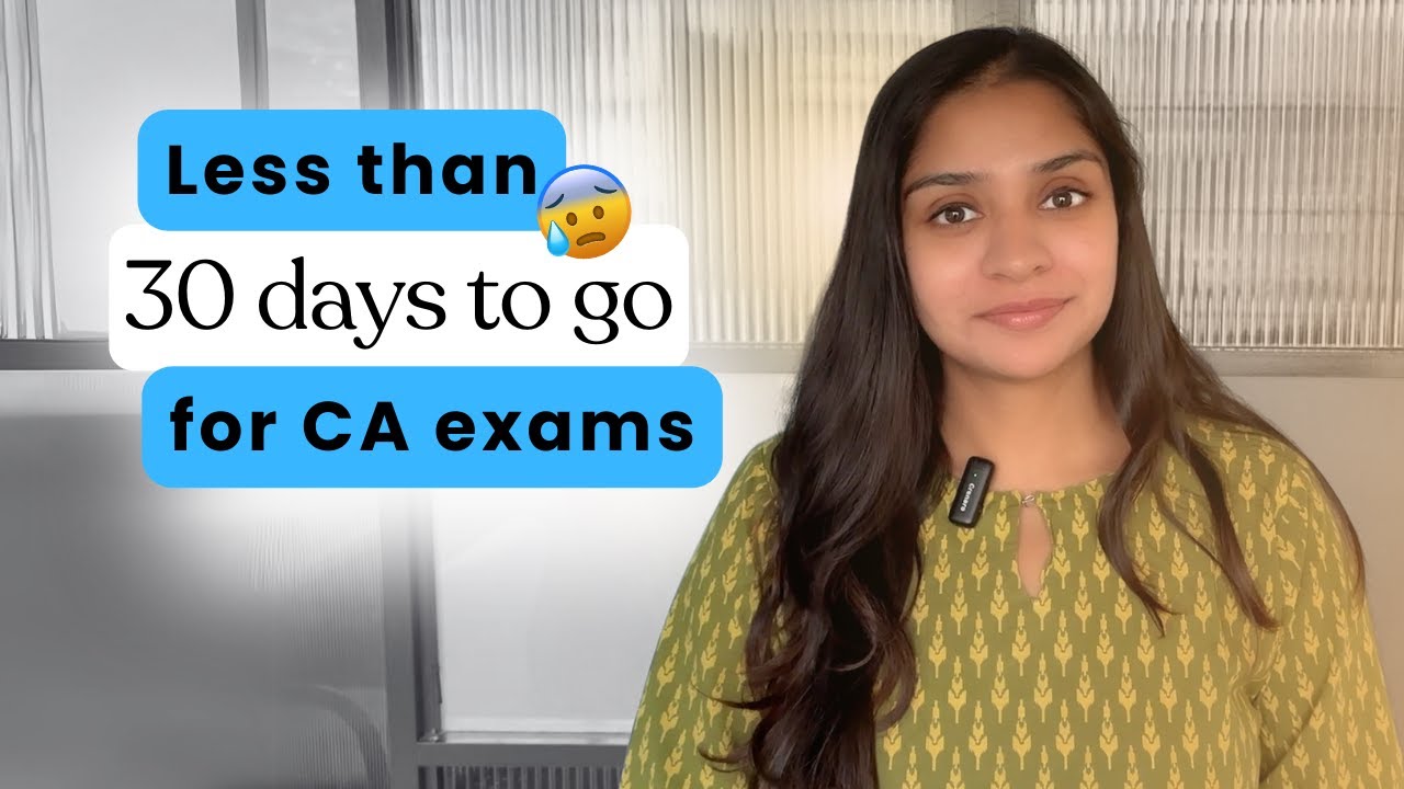 Less than 30 days for CA exams | Best Tip for CA Students ⏳📚 - YouTube