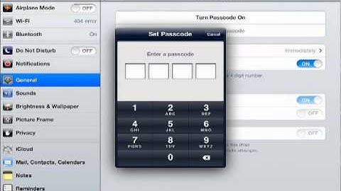 iPad Passcode Setup